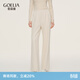 歌莉婭 冬季新品  針織直筒長(cháng)褲  1EDL1I22A 07W米色 XXS