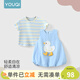 優(yōu)奇女童連衣裙套裝夏季女寶寶超萌小鴨背帶連衣裙兒童背心裙子兩件套 小鴨子 90