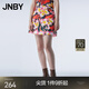 江南布衣（JNBY）春秋季女裝半身裙A字收腰涂鴉撞色印花女5O2D10170 949/紅黑系組合 XS