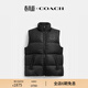 蔻馳（COACH）男士羽絨時(shí)尚拉鏈背心馬甲保暖外套 黑色 L