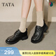 他她（TATA）女鞋冬商場(chǎng)同款英倫風(fēng)小皮鞋粗跟牛津鞋新款CWK04CM5 黑色 37