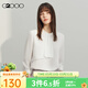 G2000女裝24春秋順滑質(zhì)感面料時(shí)尚長(cháng)袖休閑襯衫【合G2】主 肌理感-雪白-立領(lǐng) 38