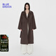 BLUE ERDOS毛呢大衣 秋冬新寬松休閑版型羊毛混紡中長(cháng)款女大衣B256K5703 咖棕 S (160)