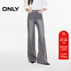 ONLY2025夏季新款修容水洗設計低腰喇叭褲長(cháng)褲牛仔褲女|125332027 J0Z牛仔灰 M M標準褲長(cháng)