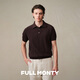 FULL MONTY【插肩袖珠地POLO】新款棉男士polo衫翻領T恤休閑商務咖啡色短袖 咖啡色70206 M