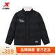 特步（XTEP）門(mén)店同款羽絨服女25冬新品加購保暖加絨防風(fēng)棉衣外套975428190190 正黑色 M