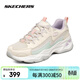斯凱奇（Skechers）女鞋春季熊貓老爹鞋厚底增高防滑休閑運動(dòng)鞋舒適減震運動(dòng)鞋閃電熊