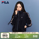 FILA MUSE斐樂(lè )官方楊冪同款女針織連帽外套26春時(shí)尚休閑舒適上衣