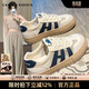 CAMILA KSENIA阿甘鞋女士2026年新款春季百搭板鞋厚底網(wǎng)面鞋運動(dòng)鞋透氣小白鞋子 藏藍色 37