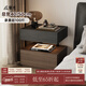 屋術(shù)【現貨閃發(fā)】意式極簡(jiǎn)臥室床頭柜帶燈一體懸浮床邊柜輕奢2026新款 【部分現貨】黑橡木紋+胡桃木紋（贈燈帶） 整裝（50X40X50CM）