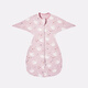 insular嬰兒防驚跳透氣親膚純棉投降式襁褓睡袋 粉底天鵝【雙向拉鏈A類(lèi)純棉】 S（0-3個(gè)月，3-7公斤）