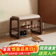 爰京實(shí)木換鞋凳入戶(hù)鞋架門(mén)口多層家用凳子鞋柜門(mén)口入戶(hù)柜 55cm胡桃色