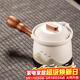 瓷牌茗茶具白陶茶壺陶瓷功夫茶具泡茶器辦公室會(huì )客側把提梁防燙泡茶壺 白陶青山飛鳥(niǎo)側把壺 260ml