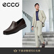 愛(ài)步（ECCO）豆豆鞋男 軟底一腳蹬樂(lè )福皮鞋 S 輕巧莫克系列540514 可可棕42