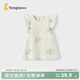童泰（TONGTAI）女寶寶連衣裙夏季薄款純棉兒童套頭睡衣女童可愛(ài)家居服睡裙 米色 110