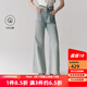 艾諾絲雅詩(shī)【商場(chǎng)同款】夏季新品100%棉丹寧闊腿牛仔褲長(cháng)褲女40413299 牛仔蘭 M