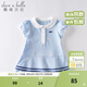戴維貝拉（DAVE＆BELLA）汽水棉兒童裙子女童連衣裙公主裙女孩夏裝嬰兒夏季寶寶運動(dòng)服 淺藍色 90 cm（建議身高80-90cm）