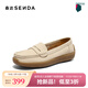森達樂(lè )福鞋女2026春新商場(chǎng)同款一腳蹬休閑豆豆鞋XWW01AA6 米色 38