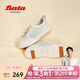 拔佳（Bata）WP休閑鞋女夏商場(chǎng)新款牛皮厚底透氣通勤百搭網(wǎng)面運動(dòng)鞋WRV91BM4 白色 38