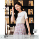 玖姿（JUZUI）商場(chǎng)同款純棉字母釘珠陽(yáng)光T恤女夏款JWEX83310 花純白 XL