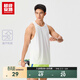 超級安踏速干背心丨運動(dòng)短袖T恤男士夏季跑步健身鍛煉修身坎肩152527105U 雪花白-1 L /男175