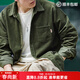 馬登工裝 美式休閑燈芯絨純棉長(cháng)袖襯衫疊穿內搭外套條絨襯衣男春 軍綠 XL