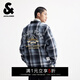 杰克·瓊斯（JACK&JONES）NBA聯(lián)名勇士隊男裝春季襯衫紐扣潮流百搭格子外套2254O3004 F39靛藍色 M
