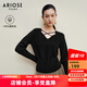 艾諾絲雅詩(shī)ARIOSEYEARS冬季新款設計感100%綿羊毛針織衫女毛衣31028019 黑色 M