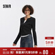 森馬（Semir）[商場(chǎng)同款]長(cháng)袖T恤女短款設計感2025修身假兩件秋裝101525101003