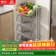 帥仕（shuaishi）廚房置物架落地多層零食小推車(chē)不銹鋼蔬菜收納架京東自營(yíng)2025新款