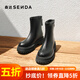 森達時(shí)裝靴女冬季新款商場(chǎng)同款厚底增高鞋顯瘦短靴時(shí)尚百搭款XEX01DD4 黑色單里 39