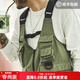 馬登工裝多口袋機能戰術(shù)馬甲戶(hù)外無(wú)袖坎肩攝影釣魚(yú)兩用挎包外套男 綠色 均碼