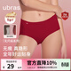 ubras本命年無(wú)尺碼中腰紅內褲女包臀無(wú)痕內褲抗菌高彈女士透氣粉底液 【加長(cháng)底襠】絲絨紅色 本命年 均碼 （適合90-130斤）