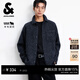 杰克·瓊斯（JACK&JONES）男裝春季襯衫寬松翻領(lǐng)精致皮標胸前口袋日常長(cháng)袖外套2253O3009 E39藏藍色 M