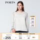 PORTS寶姿  新品商場(chǎng)同款 早春新品女裝圓領(lǐng)套頭針織衫SN8K402ARKE004 米白 L