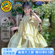 G.duck小黃鴨童裝女童連衣裙夏季2026新款A字裙兒童裙子夏天棉布裙女孩 黃色 120 建議5~6歲（110-120cm）