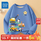 真維斯兒童加絨衛衣男童冬季加厚保暖打底衫中大童2025新款男寶耐磨上衣 【加絨加厚】藍/熊貓工程車(chē) 130