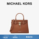 MICHAEL KORS 邁克高仕 MK Hamilton 女士鎖頭手提包斜挎包 牛皮棕 230 中號