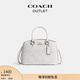 蔻馳（COACH）奧萊女士女包老花SAVANNAH小號CARRYALL手提斜挎包 SV/白色/粉筆白色