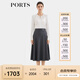 PORTS寶姿女裝秋季新款灰色挺括質(zhì)感傘擺半裙ALQ9S005WWQ041 高級灰 XL （10）