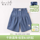 戴維貝拉（DAVE＆BELLA）童裝女童牛仔褲兒童七分褲女寶寶夏裝新款小童褲子夏季幼兒夏天 牛仔藍 110 cm（建議身高100-110cm）