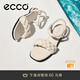 愛(ài)步（ECCO）涼鞋女 夏季方頭一字帶通勤休閑百搭粗跟涼鞋 雕塑233803 石灰色23380301378 37