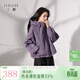 三彩2025冬季新款連帽棉服寬松棉衣休閑簡(jiǎn)約保暖夾棉外套短款S 薰衣草紫 L 165/88A