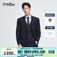 金利來(lái)【94%羊毛/彈力】春夏季節西裝男通勤正裝商務(wù)休閑外套西服 藏藍-95 48 B 推薦110-135斤