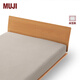 MUJI 水洗棉 床墊罩 床笠 床上用品純棉全棉 學(xué)生宿舍 米色 加大雙人床用*18~28cm用 180cm*200cm
