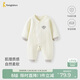 童泰嬰兒連體衣秋冬季純棉保暖寶寶衣服新生兒哈衣爬服睡衣白色73cm
