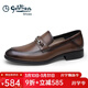 金利來(lái)皮鞋男 2026年春款時(shí)尚套腳正裝英倫商務(wù)鞋韓版潮流一腳蹬皮鞋男 棕色 42 （歐碼，偏大一碼）