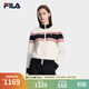 FILA 斐樂(lè )官方女士編織外套2026春新款時(shí)尚休閑基礎拉鏈毛衣開(kāi)衫 云菇白-WT XL 175/92A/XL