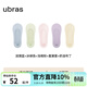 ubras無(wú)痕隱形防滑超淺口船襪透氣抗菌襪子女防掉跟（3雙裝） 淺口-藍+綠+粉+紫+黃 5雙 均碼