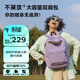 不萊玫微笑書(shū)包高中通勤背包輕便大容量雙肩包電腦包簡(jiǎn)約時(shí)尚 紫色